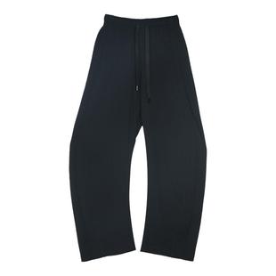 梵凯休闲裤女2025春宽松阔腿香蕉长裤松紧腰厚款弯月休闲拖地裤女