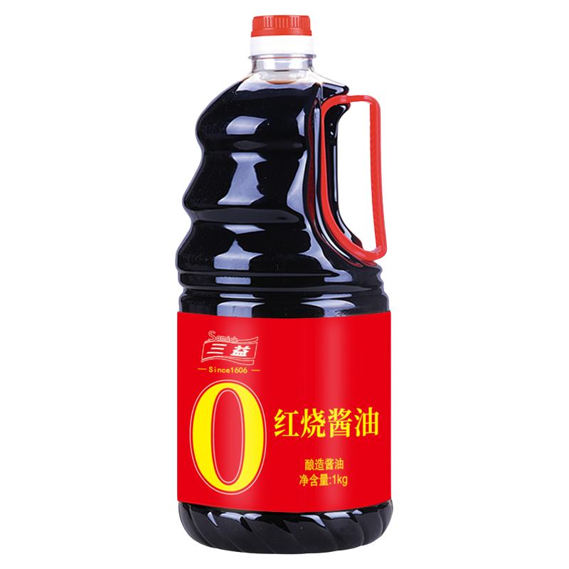 纯粮酿造0添加红烧酱油三益