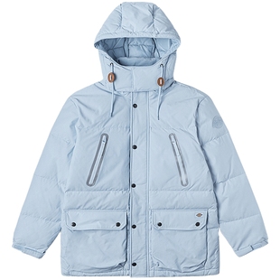 Dickies帝酷适秋冬反光条多口袋工装羽绒服宽松休闲保暖外套男女