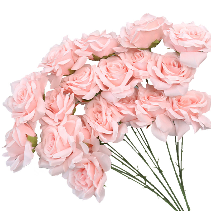 粉色仿真花婚庆粉色假花花材