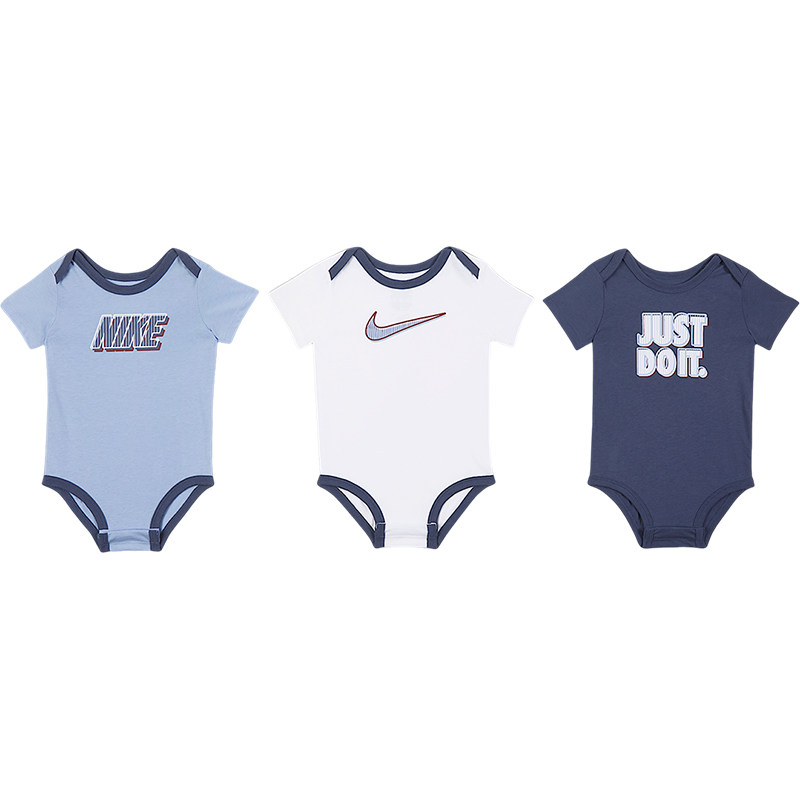 Nike/耐克正品2025夏季婴童棒球风三件装经典连体衣IM4461-433