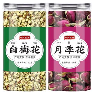 绿萼梅月季花茶包中药材绿梅白梅花玫瑰花茉莉花泡水泡茶喝