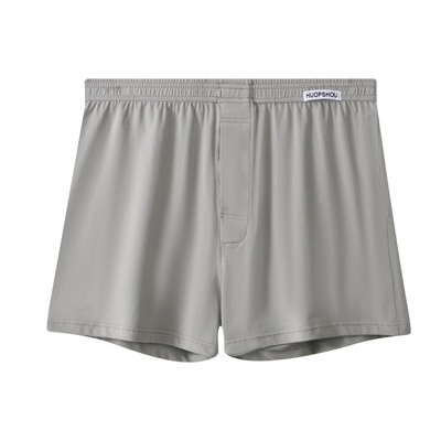 新款男士阿罗裤高档纯棉短裤头舒适运动平角男生四角全棉宽松内裤