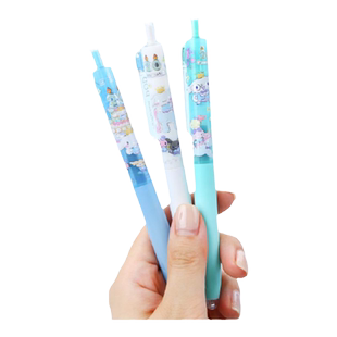 日本PLATINUM白金POD小爱豆抹茶三丽鸥大耳狗按动中性笔手账用彩色针管水笔0.5学生考试书写黑笔少女心旗舰店