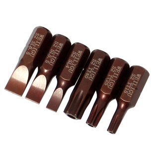 S2钢批头套装电动螺丝刀头1/4柄梅花内六角电动手电钻十字一字磁