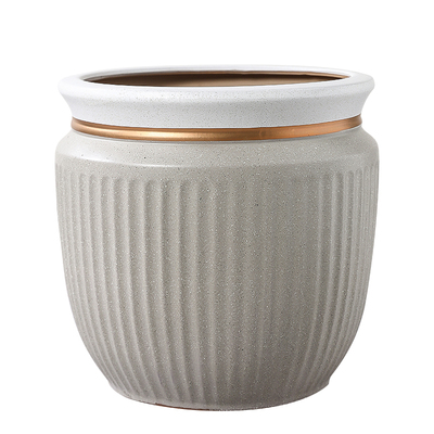 家用落地大口径陶瓷花盆发财树