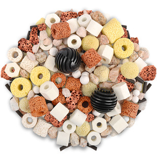 鱼缸滤材十合一乌龟缸过滤材料玻璃环陶瓷环生化球麦饭石净化滤料