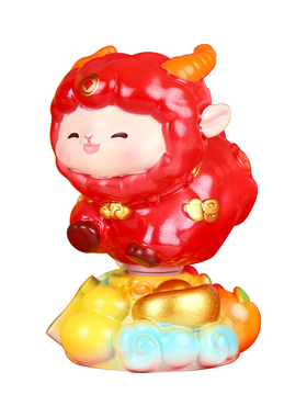 可爱十二生肖小羊招财桌面摆件