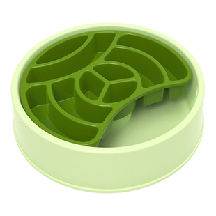 休普宠物慢食碗中小型犬猫缓食小狗饭碗防打翻狗食盆可旋转趣食