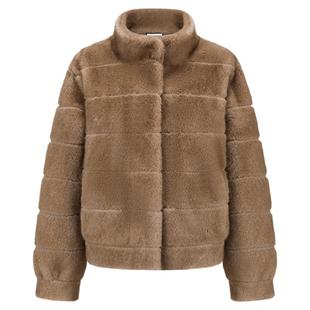 【宋祖儿同款】SHRO ENRO 2025冬季新款立领横条纹皮草毛毛外套