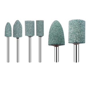 3/6mm柄绿碳砂轮绿色绿碳化硅圆柱圆锥电动打磨磨头6*16/20/25