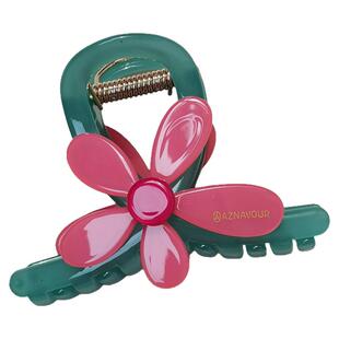 韩国进口AZNAVOUR AZ发饰漂亮花朵五瓣花8cm抓夹鲨鱼夹