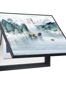免打孔电表箱装饰画新中式电箱画
