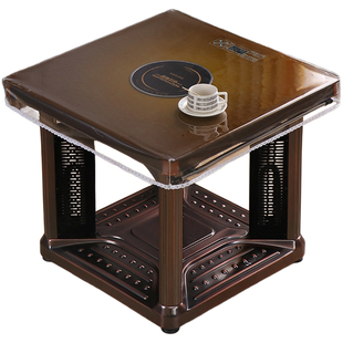 2026烤火桌面垫透明防水防油免洗防烫PVC保护餐桌布正方形桌罩套