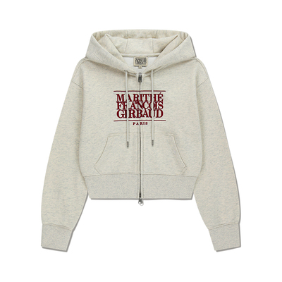 女士经典LOGO拉链连帽卫衣