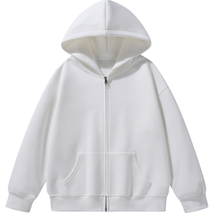 500g克重磅连帽卫衣男开衫外套男女春秋季学生上衣情侣装