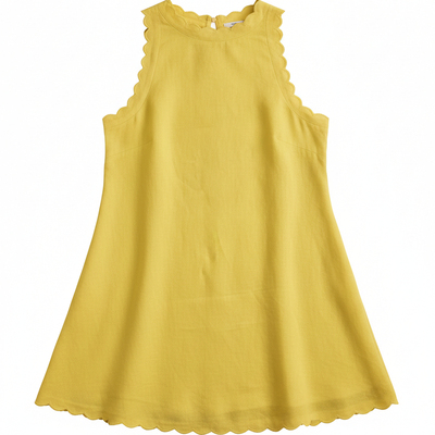 纯色无袖宽松背心连衣裙