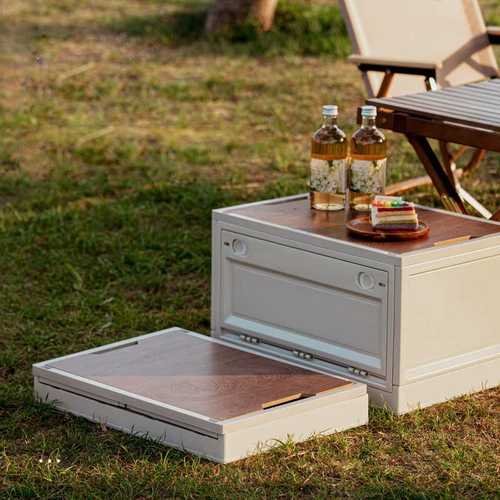 户外露营折叠收纳箱塑料后备箱储物箱箱野餐特大整理车载野营零食