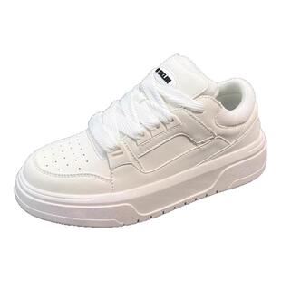 莆田男鞋春季百搭休闲板鞋小众原创男款高级感厚底小白鞋2026新款