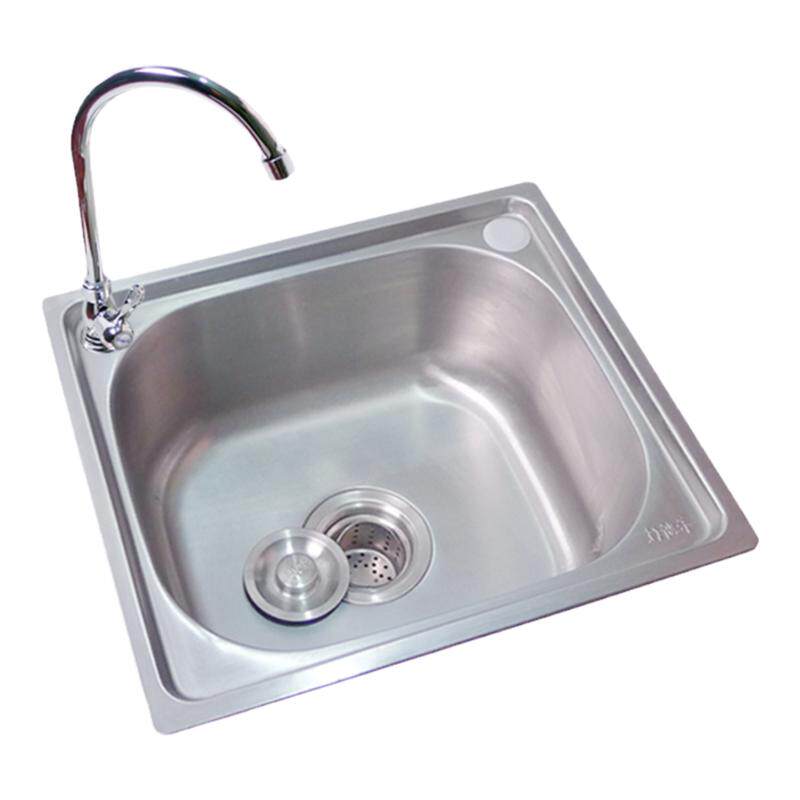 不锈钢水槽大小单槽钉墙支架厨房洗菜盆洗碗池手盆洗衣池单盘水斗