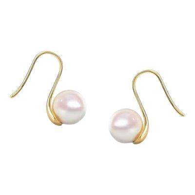 925纯银耳勾珍珠耳钉淡水耳饰