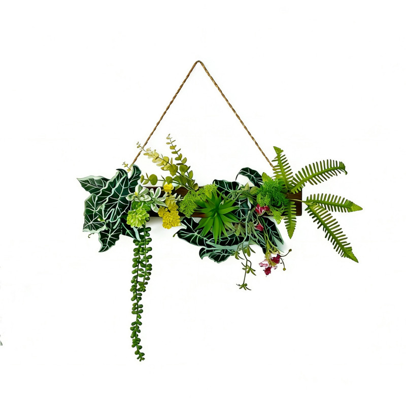 墙上仿真绿植ins北欧花创意壁挂植物遮丑挂件背景墙面幼儿园装饰