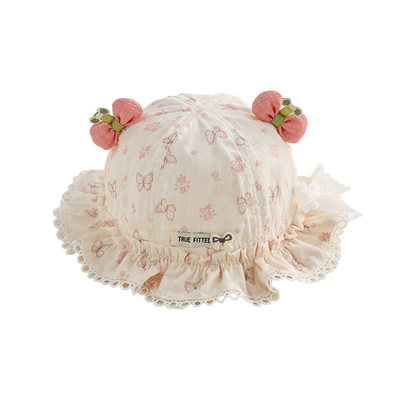 婴儿春夏薄款遮阳可调公主渔夫帽