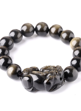 男士冰种金曜石单圈礼品貔貅手链