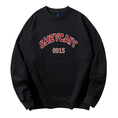 男款重磅潮牌加绒卫衣T恤