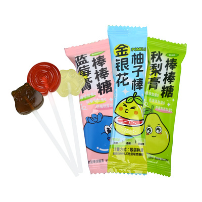 金银花柚子棒棒糖儿童儿童小朋友糖果奖励学生解馋零食健康