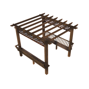 碳化木葡萄架樟子松防腐木户外花园阳台爬藤室外庭院凉亭实木走廊