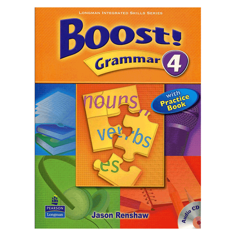 boost! grammar level 4 sb w/cd培生原版朗文中小学英语教材 语法强化训练寒暑假短期课程学生用书+cd 纯全英文正版英语书籍