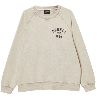 杰克琼斯男装春季卫衣上衣精致刺绣字母印花休闲纯棉宽松罗纹圆领