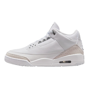 Nike耐克男鞋Air Jordan 3 AJ3灰白中帮板鞋复古篮球鞋CT8532-111