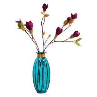 玉兰花苞仿真绢花卉装饰摆件客厅餐桌面茶几玻璃花瓶室内摆放花艺