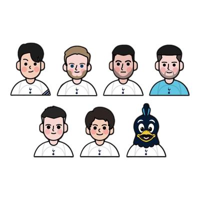 聚星动力卡通球员冰箱贴装饰热刺