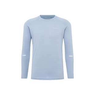 UPWARD FORCE 向上力量 提花弹力紧身运动T恤男显大健身训练长袖