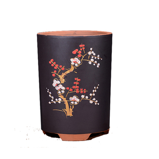 紫砂兰花盆多肉小花文竹发财树盆景盆阳台室内盆栽君子兰花盆包邮