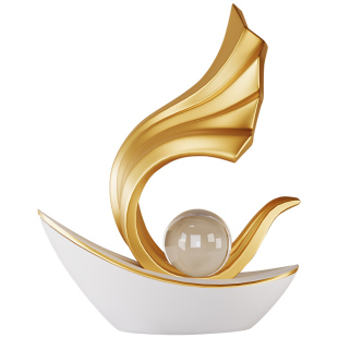 一帆风顺帆船摆件轻奢高档客厅装饰品电视柜酒柜办公室艺术高级感