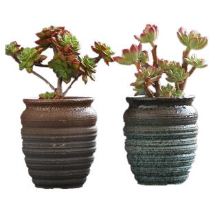 多肉花盆陶瓷粗陶透气大号口径老桩陶罐创意多肉植物复古特价清仓