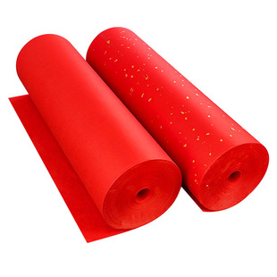 大红色素面洒金百米宣纸长卷加厚半生熟福寿春联书法用纸剪纸刻纸