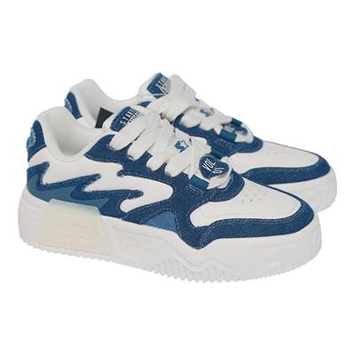 STARTER鹿晗同款厚底音浪小白鞋