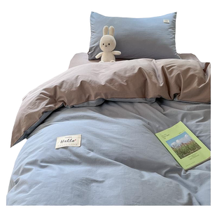 洁丽雅纯棉大学生宿舍床上用品三件套单人六件套全棉寝室床单被套