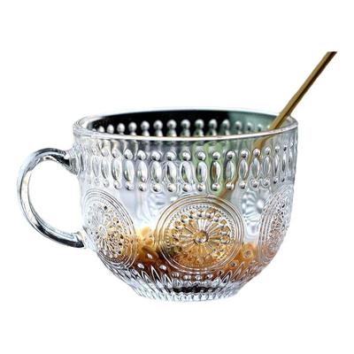 高颜值玻璃杯带把手茶水分离