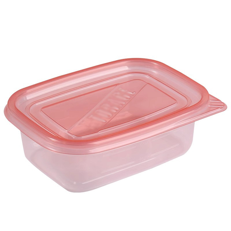 食品级PP材质一次性餐盒长方形带盖可叠加水果保鲜便当盒加厚冷冻