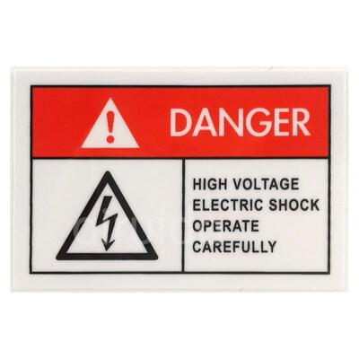 人气机器设备安全警示标志高压电当心触电标识牌英文标签ELE-M013
