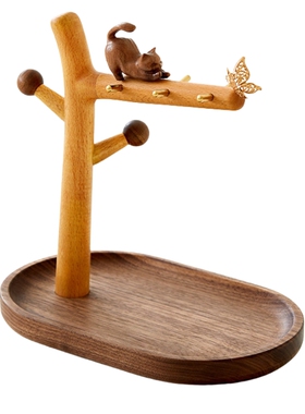 实木钥匙收纳玄关摆件