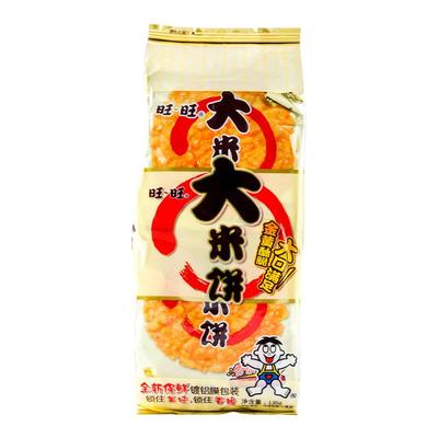 旺旺大米饼135g香酥大米制品雪饼办公室膨化儿童零食小吃整箱批发