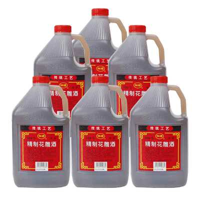 浙江绍兴传统黄酒会稽山精制花雕酒3L*6桶装整箱价15°半干型