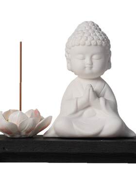 陶瓷线香插中式茶桌小如来装饰品